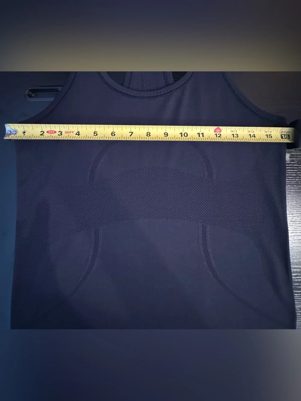 Lululemon Reveal Racerback Tank Midnight Navy Seamless Mesh Size 8